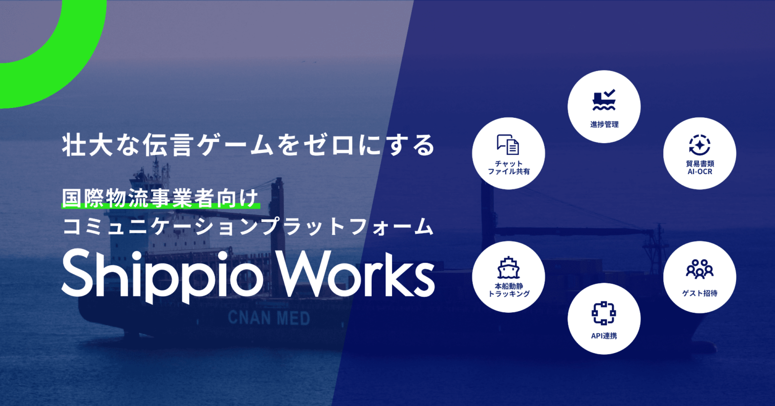 Shippio、初の国際物流事業者向けのサービス「Shippio Works」を新たに提供開始　〜デジタル、AIの活用でコミュニケーション効率を大幅にアップ〜